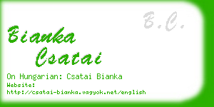 bianka csatai business card